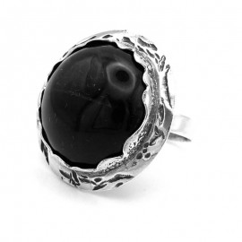 Кольцо с натуральным камнем "Ястребиный глаз" Ž542